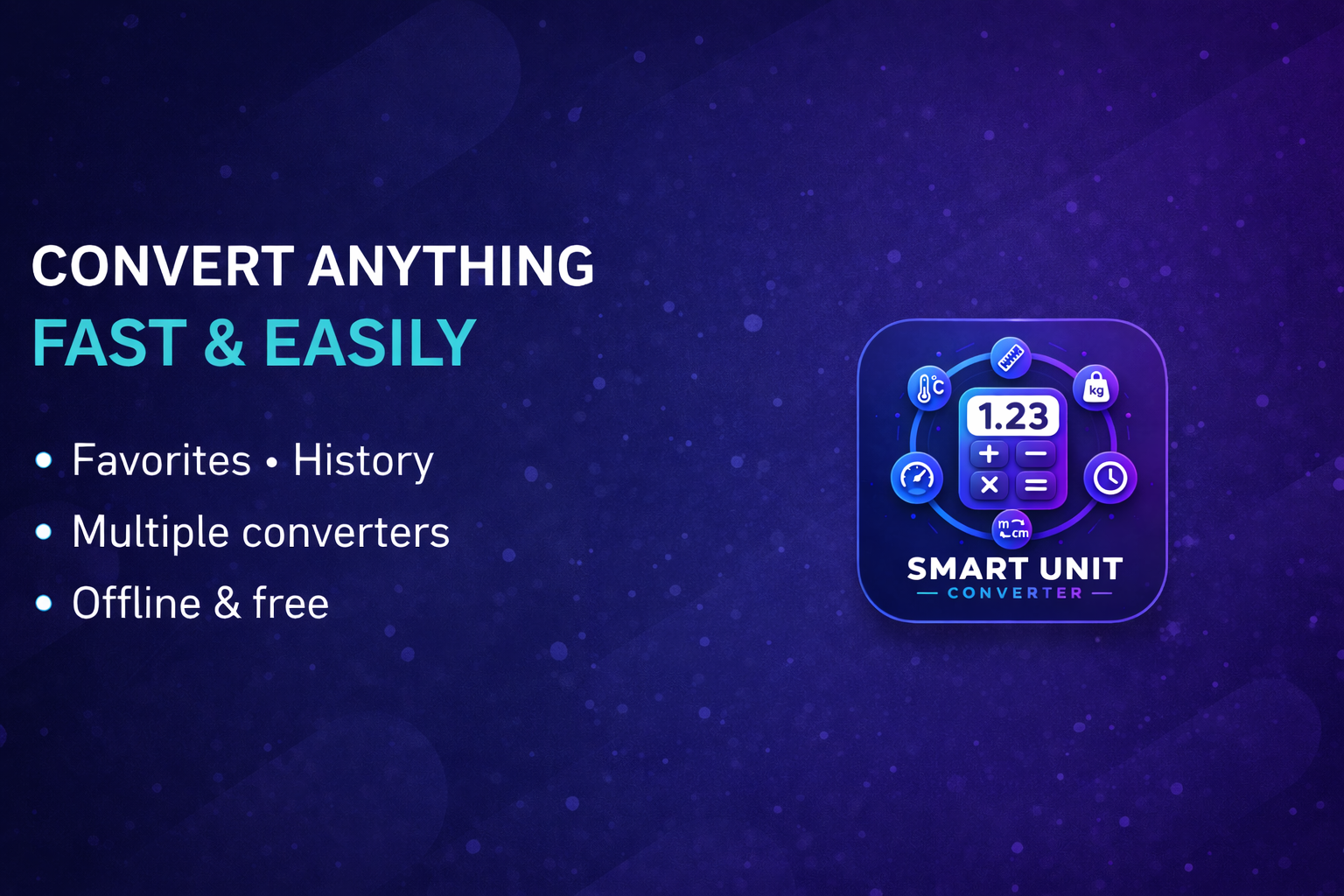 Offline Smart Unit Converter feature graphic