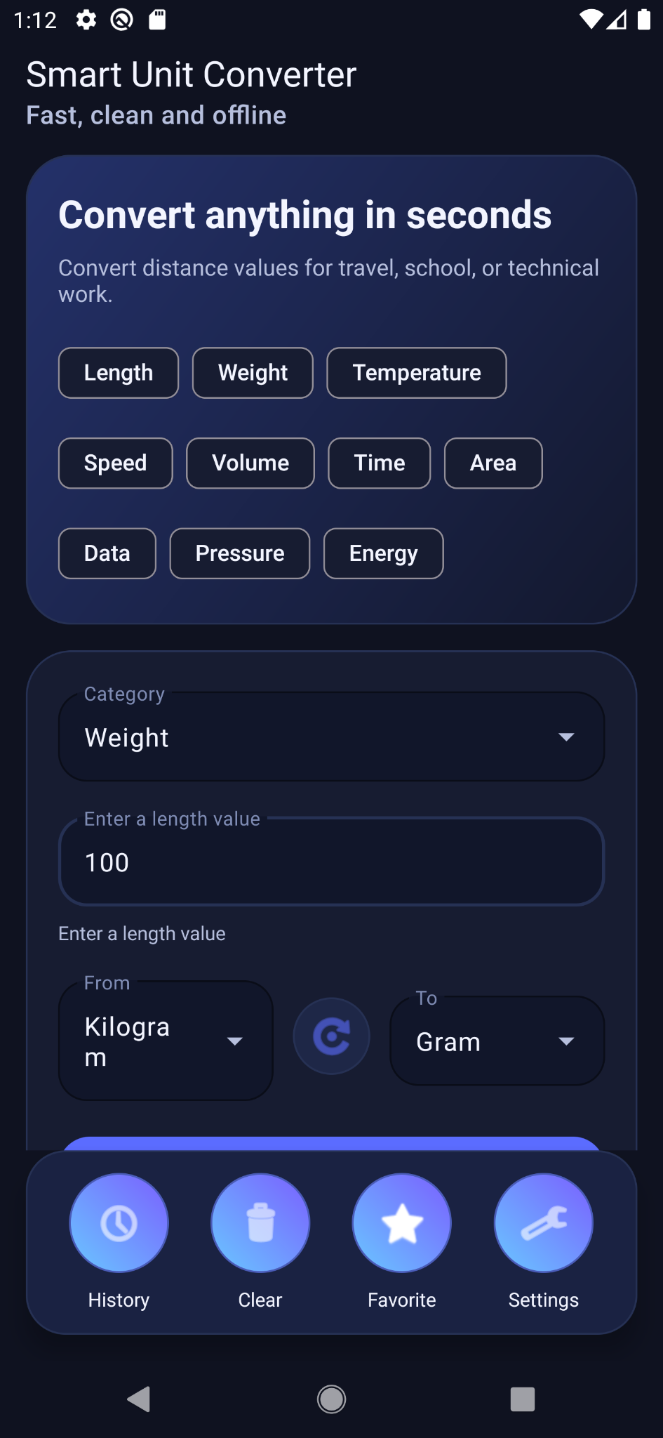 Dark mode home screen